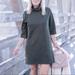 Zara Dresses | Mix & Match 3/$180zara Soft Touch Mock Neck Sweater Dress | Color: Blue/Gray | Size: S