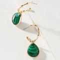 Anthropologie Jewelry | Htf Anthropologie Tori Huggie Hoop Earrings | Color: Green | Size: Os