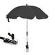 Umbrella For Pram Parasol, Beach Umbrlla With Universal Clamp, 62cm Adjustable Umbrella For Pram, Stroller, Pushchair -Black, Blue, Pink (Color : Black)