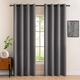 MIULEE Grey Blackout Curtains for Living Room 79-inch Drop 2 Panels Set, Premium Bedroom Black Out Curtains with Eyelet, Thermal Insulated Window Curtains, Room Darkening Curtains, Each 55 x 79 Inch