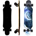 31IN Longboard Skateboards - Mini Long Boards for Adults, Teens and Kids. Cruiser Long Board (Moon)