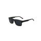 KIMOA - Sidney Black is black - Sunglasses Men and Women - Polarized Sunglasses - One Size - Glossy Transparent Black with Blue Lens