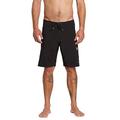 Volcom Men's Lido Solid Mod 20 Inch Swimming Shorts, Mens, Swim Shorts., A0812021, Black, 31