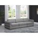 Meridian Furniture USA Beckham 114" Square Arm Modular Sofa Polyester in Gray | 32.5 H x 114 W x 38 D in | Wayfair 681Grey-S114A