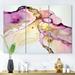 Ivy Bronx Liquid Universe w/ A Touch Of Gold I - Abstract Liquid Ink Canvas Wall Art Set Canvas in White | 20 H x 36 W x 1 D in | Wayfair