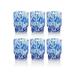 Orren Ellis Andria Tortoise Tumbler Glasses, Set of 6 Glass in Blue | 4.25 H x 3.25 W in | Wayfair F018FE5E58B24875A71E06925C6F1083