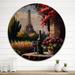 Astoria Grand Savouring Red Wine by the Paris Eiffel Tower III - French Landscape Wood Wall Art Wood in Brown/Red | 29 H x 29 W x 1 D in | Wayfair