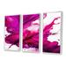 Latitude Run® Ancient Mystery In Viva Magenta II - Abstract Liquid Ink Canvas Wall Art Set Metal in Indigo/Pink/Red | 32 H x 48 W x 1 D in | Wayfair