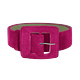 Women's Pink / Purple Suede Square Buckle Belt - Dark Pink Medium Beltbe