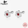 Olla Davis-Boucles d'oreilles à tige à vis en argent regardé 925 pour filles fleur de mode cadeau