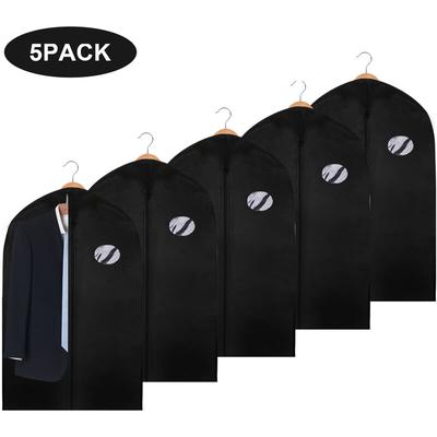 6x sac à vêtements noir housse de protection sac de voyage avec sac à chaussures 10060CM - Noir