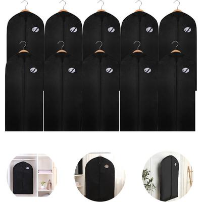10x sac à vêtements noir housse de protection sac de voyage avec sac à chaussures 12860CM - Noir