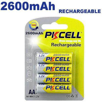 4 Wiederaufladbare Batterien AA2600mAh 1.2V PKCell (Einheit) Image