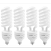 Foto&Tech Photography Daylight Bulb 65W 6500K 110V White Spiral Fluorescent Light Bulb Studio Light for Photography and Daylight Video Lighting (4 Pack)