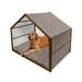 Indie Pet House Geometrical Hipster Pattern with Triangles Vibrant Optical Illusion Abstract Outdoor & Indoor Portable Dog Kennel with Pillow and Cover 5 Sizes Multicolor by Ambesonne