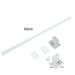 GLFILL Adjustable Tension Curtain Telescopic Rod & Self Adhesive Hook for Kitchen Bath