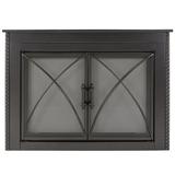 Pleasant Hearth Albus Collection Fireplace Glass Door Small