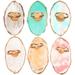 6Pcs Resin Nail Palettes Ring Mixing Palettes Manicure Mixing Palettes Ring Design Mixing Holder