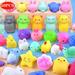 Squishies 50 Pcs easter basket stuffers Mochi Squishies for Kids Girls Boys Birthday Gifts Glitter Stress Relief Toy Easter Gift for Kids Adults (random color style)