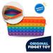 Pop Push It Pencil Case Fidget Toy Back To School Rainbow Colors Bubble Fidget Sensory Games for Stress Anxiety Relief Squeeze Anti-Anxiety Sensory for Kid and Adult Christmas Stocking Stuffers