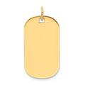 14k Plain .011 Gauge Engraveable Dog Tag Disc Charm in 14k Yellow Gold