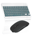 Rechargeable Bluetooth Keyboard and Mouse Combo Ultra Slim Full-Size Keyboard and Mouse for HP EliteBook 820 G3 Laptop and All Bluetooth Enabled Mac/Tablet/iPad/PC/Laptop -Pine Green with Black Mouse