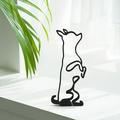 Noarlalf Easter Tree Ornaments Dog Minimalist Arts Sculpture Personalized Gift Metal Decoration Valentine Ornaments 16*13*1