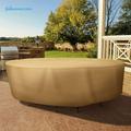 Patio Large Waterproof Round Table & Chair Cover - Outdoor Patio Table Chair Combo Washable - Heavy Duty Furniture 100 Inch Combo Cover