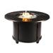 Oakland Living Aluminum Outdoor 44 in. Round Propane Fire Table with Fire Beads Lid and Fabric Cover 57 000 BTUs in Antique Copper Finish Antique