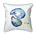 Betsy Drake Interiors SN1425 12 x 12 in. Blue Oysters Small Indoor & Outdoor Pillow