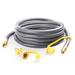 12FT Natural Gas Grill Hose with 3/8 Male Flare Quick Connect/Disconnect Fittings for Most Grill Fire Pit Patio Heater Pizza Oven