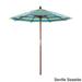 Havenside Home Port Lavaca 7.5ft Round Sunbrella Wooden Patio Umbrella by Base Not Included Seville Seaside