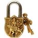 Exotic India Goddess Durga Lock - Brass Sculpture