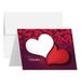 Happy Valentineâ€™s Day Greeting Cards and Envelopes Beautiful and Romantic Love Red Hearts Greetings for Husband Wife Boyfriend or Girlfriend | 4.25 x 5.5â€� (A2 Size) | 25 per Pack