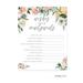 Peach Coral Floral Garden Party Wishes for the Newlyweds Advice Cards 20-Pack