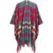 PIKADINGNIS Plaid Wrap Shawl Poncho for Women Knit Cape Cashmere Feel Pashmina for Cold Weather 2022