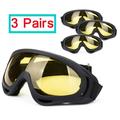 SAYFUT 3 Pairs Ski Goggles Snowboard Goggles Skate Glasses Motorcycle Cycling Goggles for Youth Men & Women Winter Snow Outdoor Sports Goggles with UV Protection Wind Resistance Yellow