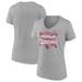 Women's Fanatics Branded Gray Oklahoma Sooners 2023 NCAA Big 12 Softball Conference Tournament Champions V-Neck T-Shirt