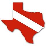 Texas Shaped Scuba Dive Flag 3M Reflective sticker| Diving SC Decal