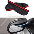 2 Pcs Car Rear View Side Mirror Rain Eyebrow Car Exterior Trim Accessories Carbon Fiber Rear View Mirror Visor Guard Car Side Mirror Rain Eyebrow Guard Universal for Most Car Truck SUV