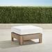 St. Kitts Ottoman in Weathered Teak with Cushion - Sailcloth Aruba, Quick Dry - Frontgate