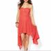 Free People Dresses | Free People Crochet Lace Peach Handkerchief Dress Size 4 | Color: Orange/Red | Size: 4