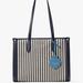 Kate Spade Bags | New Kate Spade Medium Tote Market Stripe Canvas Tote Handbag Blue White Stripes | Color: Blue/Gold/White | Size: Os