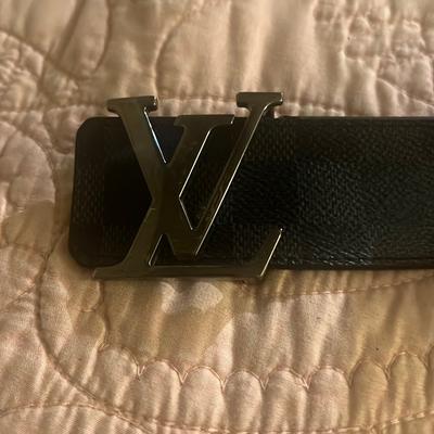 Louis Vuitton Accessories | Men’s Louis Vuitton Reversible Belt. Damier Print Black And Gray. Sz 40 | Color: Black/Gray | Size: 40