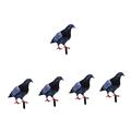 STOBOK 5pcs Simulated Pigeon Ground Plug Lawn Decor Bird Statue Garden Pigeon Statue Garden Bird Stakes Realistic Dove Ornament Garden Art Stake Dove Stake Yard Stake Loft Outdoor Acrylic