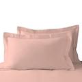 1000 Thread Count Cotton 50 x 75cm pillowcase Set Standard 2 Pack, 100% Long Staple Cotton soft pillow case, Luxurious Soft Sateen pillowcase (100% Cotton 2 x pillowcase Standard Rose Pink)