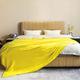 JIAHANNHA Fleece Blanket Queen Size Yellow 90 by 90 Inches Throw Blankets for Bed Sofa Couch 280GSM,Super Soft Cozy and Luxury Bed Blanket for All Season