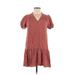Good Luck Gem Casual Dress - DropWaist V Neck Short sleeves: Red Dresses - Women's Size Medium