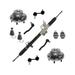 2004-2007 Infiniti QX56 Front Steering Rack Wheel Hub Ball Joint Tie Rod Sway Bar Link Kit - Detroit Axle