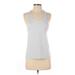 Adidas Active Tank Top: White Solid Activewear - Women's Size X-Small